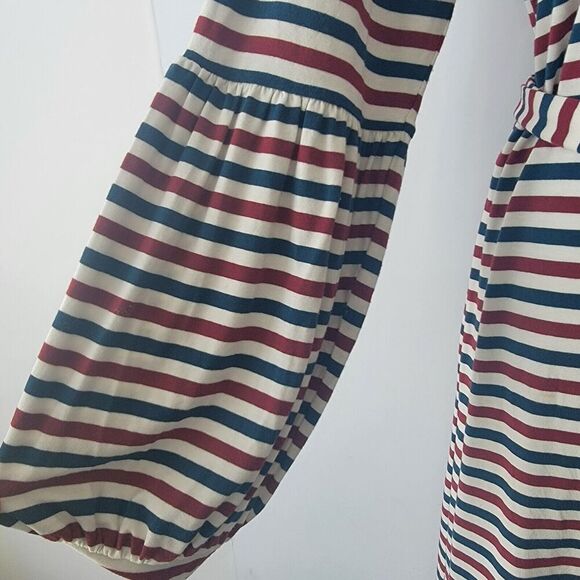 Universal Standard J. Crew Long Sleeve Jersey Stripe Knit Midi Dress size S - Picture 6 of 9